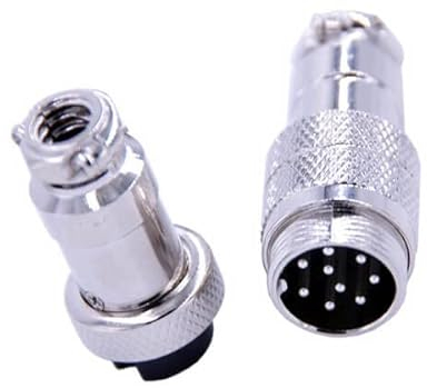 Elecbee GX16 Cable 9 Pin Connector Round Straight Male Female Metal Plug