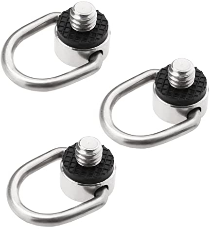 Create idea 3 Stücke 1/4 D-Ring-Schrauben Ersatz-Klapphalter Kamera-Befestigungsschraube Edelstahl Schultergurt Ösenschraube Handschrauben Verbindungsadapter