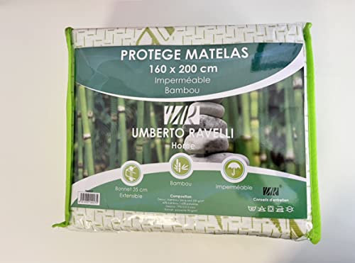 Protège Matelas - Bambou Imperméable - Lit 2 Personnes (160x200cm)