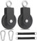 GothicBride Umlenkrollen für Seile 90mm Umlenkrolle mit Aufhängeriemen und Karabinerhaken, Seilrolle Umlenkrolle Fitness für Seile DIY Gym Fitnessgeräte Drahtseilrolle, Tragkraft 160 kg (2)