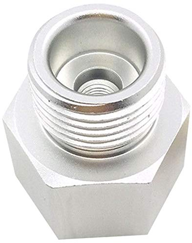 Peowuieu 1X CO2 Tank Adapter Messing Zylinder Innen CGA 320 AußEn W21.8 Konverter Stecker CO2 Regler AußEngewinde W21.8-14