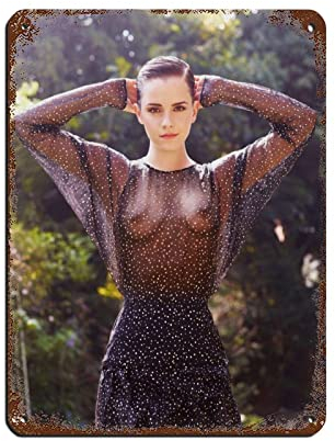 Emma Watson (14) Retro-Poster, Metall-Blechschild, schicke Kunst, Retro-Eisenmalerei, Bar, Menschen, Höhle, Café, Familie, Garage, Poster, Wanddekoration, 30 x 40 cm