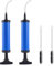ZMNVHJ Blau Ausblaspumpe 4 Stück Ausblaspumpe Dübelloch Abflussbürste Ausbläser Bohrlochbürste Reinigungsbürste Klein Weich Set Nylon Schlauchbürste Set Für Säubern Bohrloches Bohrlochreinigung