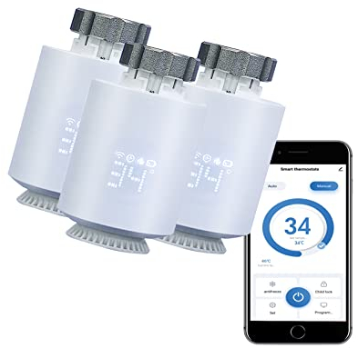 Qiumi Smart Zigbee Thermostat Radiator Valve,eTRV,Mobile Contrl By Smart Life App,Work with alexa googlehome