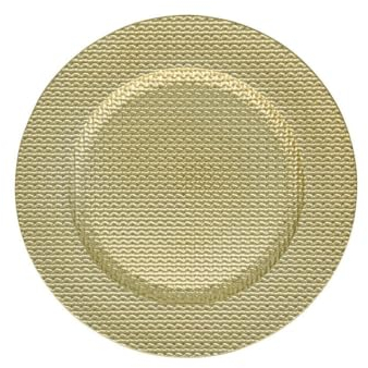BRANDANI Sottopiatto Intreccio Set 4 Pezzi Oro 33cm Tavola di Natale