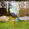 Yeomoo Metall Pfau Skulptur Groß Figuren Deko für Wohnzimmer Garten: Pfau mit Glänzender Schwanz Gartendeko Draußen Geschenke für Frauen Mama Geburtstag Wetterfest Vogel Deko Zimmer Flur Terrasse 85CM