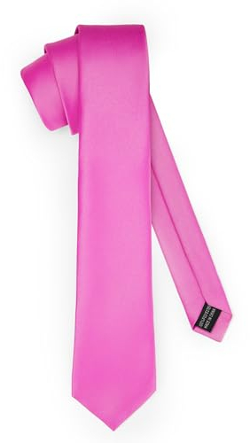 Ladeheid Klassische Herren Krawatte, matt, Perfekt für Büro & Festlichkeiten, Vielfältige Farben - Ideal für Geschäftsmeetings, Hochzeiten TMM-7 (150cm x 7cm, Rosa)
