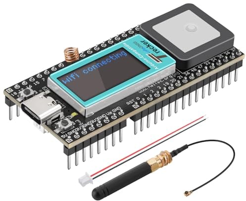 Seamuing Wireless Tracker Unterstützung GPS, GLONASS, Galileo Multisystem-Ortung Integriert ESP32 WiFi Bluetooth SX1262 LoRa UC6580 mit LCD-Display für Meshtastic Arduino