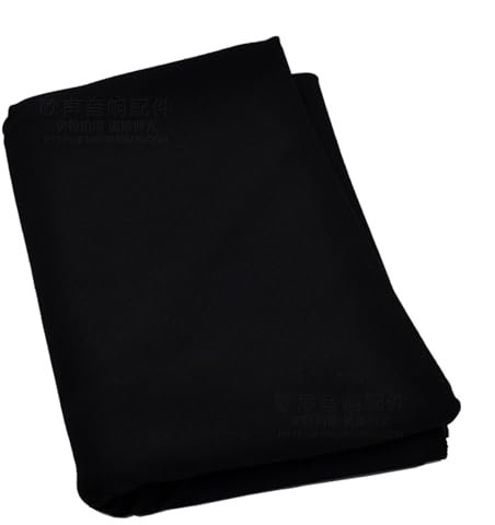 Speaker Mesh Cloth Black Speaker Mesh Dust Cloth Audio Surface Cloth Accessories High-Grade Sound Cloth Black Muslin Cloth(Black glue-100ml)