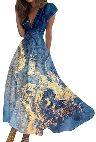 Robe Femme Chic Et Elegant,Robe Longue Femme Ete Robe De Soiree Femme Robe Bleu Roi Robe De Bal Plage Robe Femme Longue Robe Longue Femme Ete Fluide Robe Année 20 Robe Bleu Femmepas Cher XL,0-Bleu