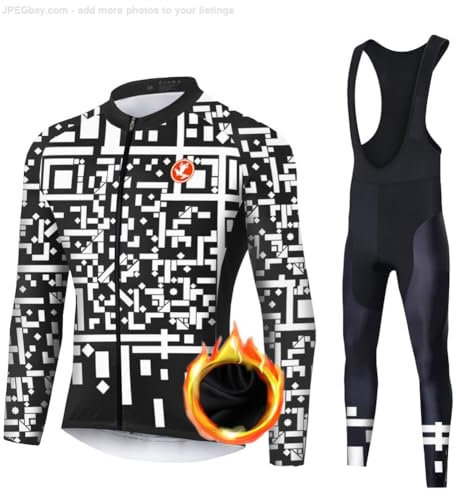 UGLY FROG Radsportanzüge mit Thermofleecefutter Langarm Winter Radtrikot Set Radfahren Kleidung Langärmeliges Fahrradtrikot Fahrradhose mit Sitzpolster