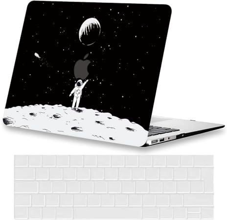 BYCeKe Kompatibel mit MacBook Air 13.6 Hülle 2025-2022 M4 A3240 M3 A3113 M2 A2681, Hülle Kompatibel mit MacBook Air 13 M2 M3 M4, Plastik Laptop-Schale Case Schutzhülle & Tastaturschutz, Astronaut