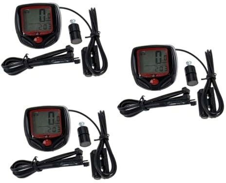 Supvox 3sätze Fahrrad Geschwindigkeitsmesser Tragbarer Fahrradtacho Mit LCD-anzeige Für Mountainbike- Geschwindigkeit Und Fahrzeit Einfache Installation