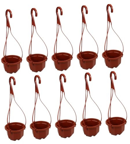 Levemolo 10ensembles Pots De Plantes Suspendus Plastique avec De Pots De Fleurs pour Décoration Intérieure Et Extérieure Drainage Et Design Élégant