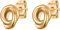 day.berlin Knoten Ohrstecker in Gold 18k vergoldet, 8mm Durchmesser, Damen Ohrringe aus 316L Edelstahl, nickelfrei und wasserfest