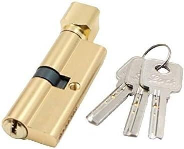 Door lock,euro cylinder lock， 1Set Porta Distorta 70mm Antifurto Ingresso Serratura for Porta in Metallo con 3 Chiavi Sicurezza Domestica Camera da Letto Interna Serratura Serratura a Cilindro(Onecolo