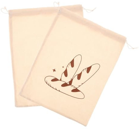 EXHUMKY 2stücke Leinenbrotbeutel Mit Kordelzug Brotaufbewahrungsbeutel Aus Leinen Brotbeutel Für Selbstgebackenes Brot Stoffbeutel Mit Verschluss Für Brot