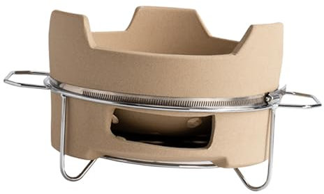 Milageto Piano Cottura a Carbone Piano Cottura per Barbecue Piano Cottura da Campeggio Portatile in Ceramica Multiuso per Barbecue all'aperto, Picnic, tè, M