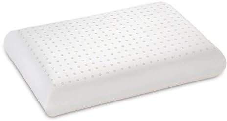Letti Moderni Latexkissen - Ergonomisches Kopfkissen 40x80 - Naturlatex Nackenkissen 40x80, Höhe 14 cm, Atmungsaktiv, Hypoallergen, Kissenbezug 40 x 80-100% Naturlatex