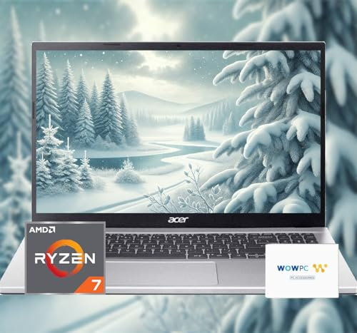 Acer Aspire Premium Laptop | AMD Ryzen 7 5700U CPU (Beats i7-1250U) | 32GB RAM CPU | 2TB SSD | 15.6 FHD Display | Fast Wi-Fi 6 | Sleek Design | Ethernet Port | Windows 11 |