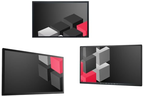 22 Zoll Business Computer Monitor, Desktop Gaming Monitor, HD+ (VGA - DVI - VESA), PC Bildschirm, Schwarz/Grau [Ohne Standfuß] (Generalüberholt)