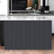 Odot Schrank Vorhang mit Klettband Küche, Solide Farbe Schrankvorhänge Küche Staubdichter Schrank Vorhang Selbstklebend Privatsphäre Schrankgardine für Kleiderschrank (Dunkelgrau,140x100cm)