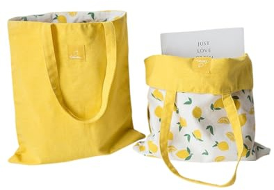 FUGLUS Tote Tela Bag, Shop Art Borsa di Cotone, Shopper in Tela, Borsa Canvas, per Sposa Damigella, Idea Regalo Donna Mamma, Compleanni, Matrimonio, 40cm x 36cm