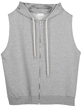 Générique Felpa senza maniche da donna, con cappuccio, leggero, con cerniera, con coulisse, con cappuccio, casual, per uso quotidiano, cappotti per la casa, tinta unita