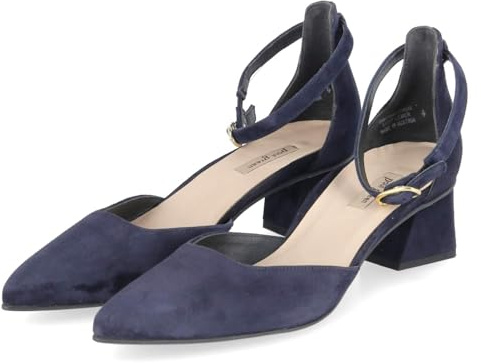 Paul Green 3820-040 Damen Spangenpumps Rauleder in blau - Gr. 37