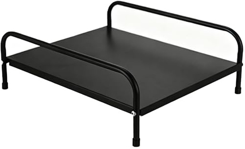 Cache Plaque de Cuisson Gaz, Plaque Protection Gaziniere, en Acier Inoxydable, avec Pieds et Poignées Antidérapants(Black)