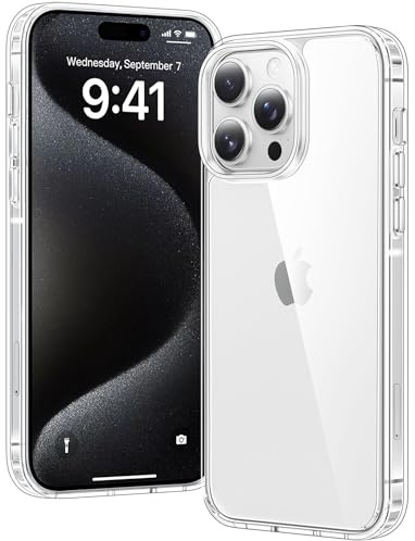 Voyahülle Hülle für iPhone 15 Pro Hülle, Anti-Vergilbung Transparent Handyhülle Stoßfest Schutzhülle, Premium Kratzfeste Case für iPhone 15 Pro -Durchsichtig