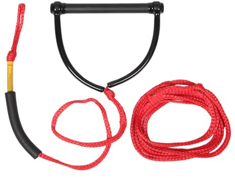 Kichvoe Corde de Wakeboard Rouge en PP Résistante à l'usure l'abrasion pour Activités Nautiques comme Kneeboard et Tubing, Accessoire pour Ski Nautique
