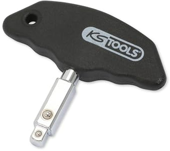 KS Tools T Griff-Antriebsvierkant 1/4+3/8 516.1404 I Ergonomisch geformter T-Griff I Leichtes Einsetzen der Radververschraubung auch ohne Drehmomentschlüssel