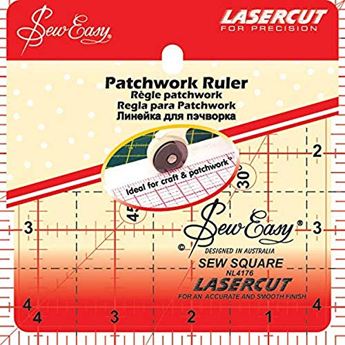 Tacony Corporation SewEasy Quadratisches Quilt-Lineal, 11,4 x 11,4 cm