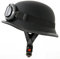 ATO WH1 Schwarz matt - Motorradhelm mit Fliegerbrille - Stahlhelm Größe S (55-56cm)