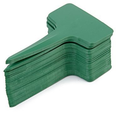 100pcs Etiquetas Jardinería de Plástico de Tipo de T Planta Marcadores Etiquetas de Color Verde