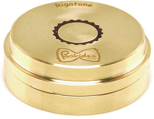 Pastidea - Trafila in Bronzo Rigatone Rigato compatibile con Kenwood. Utilizzando l'adattatore, compatibile con Philips Pasta Maker Avance, Viva, Serie 7000, e altri.