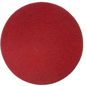 Abtec 406mm (16) Floor Cleaning Buffer Pads - Red Buffer, Pack of 5