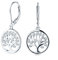 JO WISDOM Boucles d'oreilles arbre de la vie Yggdrasil argent 925 femme avec AAA oxyde de zirconium femme
