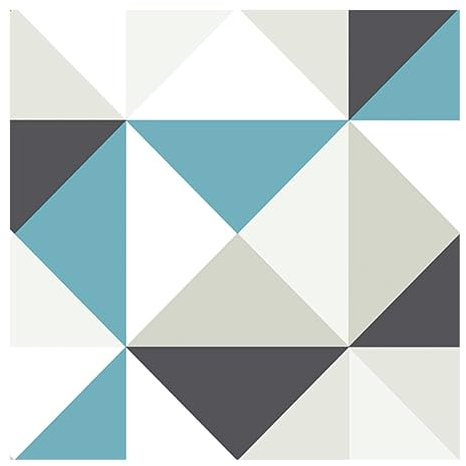 Superfresco Easy Polygone Blue/Noir Large Geometric Wallpaper