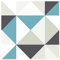 Superfresco Easy Polygone Blue/Noir Large Geometric Wallpaper