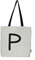 hello-bags. Borsa tote bag in tela con cerniera, fodera e tasca interna. Esterno: 100% cotone. Include una busta regalo kraft. Modello: P. Colore: Écru. Misure: 37x 38 cm.