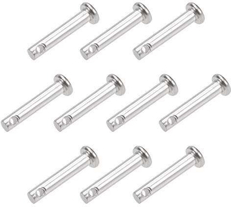 sourcing map 10x Einzelnloch Gabelbolzen Stifte 3mm X 16mm Flachkopf Edelstahl 304 Link Scharnierstift