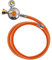 Gasschlauch Set bestehend aus Gasdruckregler 50 mbar mit Manometer und Sicherheitsventil sowie flexiblem Gasschlauch 150 cm - ideal für Gasgrills, Heizstrahler, Hockerkocher, Gaskocher, Lampen, uvm.