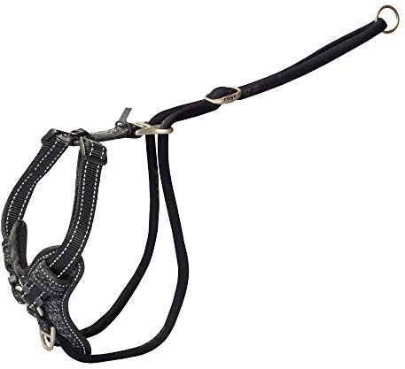 Rogz Stop Pull Hundegeschirr, reflektierend, klassisch, Größe L, Schwarz