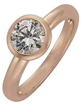 Zeeme Silber Damen Ring 925/- Sterling Silber Glänzend Zirkonia weiß 273270974-2