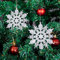 Weihnachten Schneeflocken 36 Stück，Schneeflocke Ornamente，Plastik Schneeflocken Weihnachten Deko,Weihnachtsbaumschmuck Weiß，Schneeflocke Weihnachten Silvester Party Dekoration