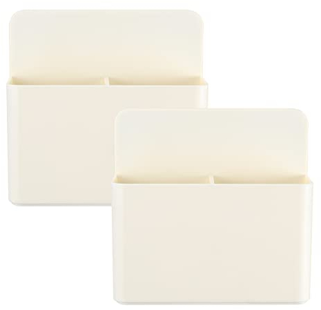 luvtree 2 Stück Weißer Magnetischer Stiftehalter aus ABS Kunststoff für Kühlschrank, Whiteboard, Büro, Küche, Schule, Lager und Werkstatt – Multifunktionaler Organizer für Stifte und Marker