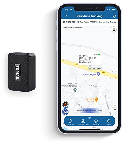 Localizzatore GPS Spia Mini GPS Tracker 1500mah Posizionamento in Tempo Reale Portatile Localizzatore Bambini APP Senza Abbonamento IP65 Impermeabile