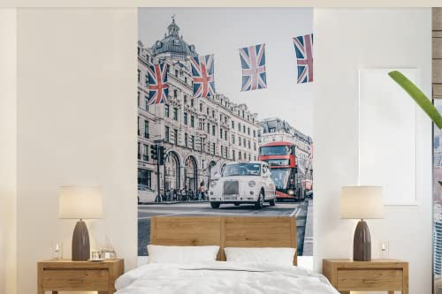 Selbstklebend Tapete Wandpapier Wandaufkleber Fototapete Tapeten Wanddeko 120x240 cm London - England - Flagge